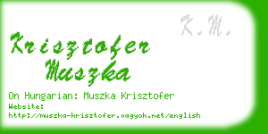 krisztofer muszka business card